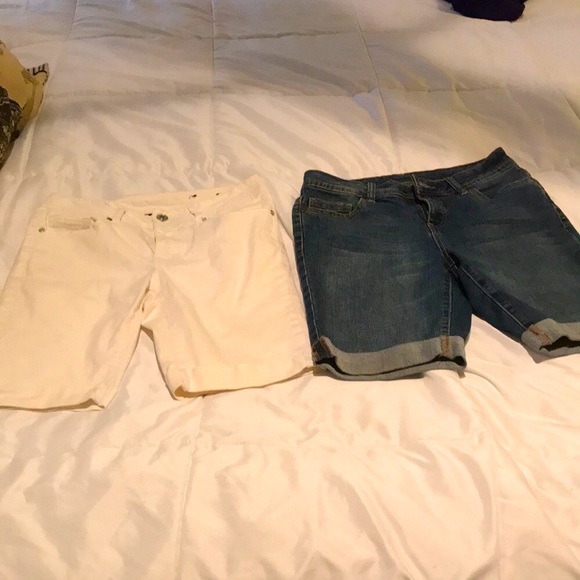 Faded Glory Pants - Lot of 2 denim cuffed shorts size 4